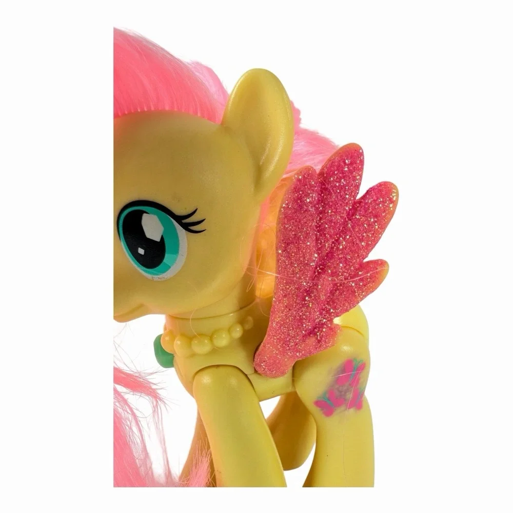 My Little‎ Pony G4 Fluttershy Crystal Motion 2012 Yellow Pink Hair Sparkle Wings